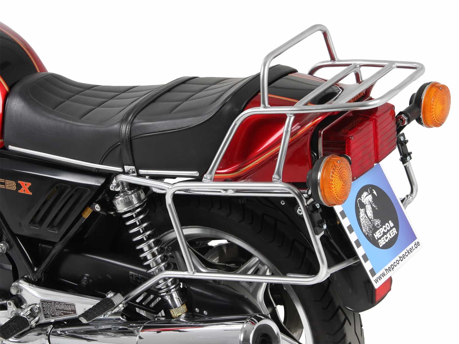Complete carrier set (side- and topcase carrier) chrome for Honda CBX 1000 (1978-1980)