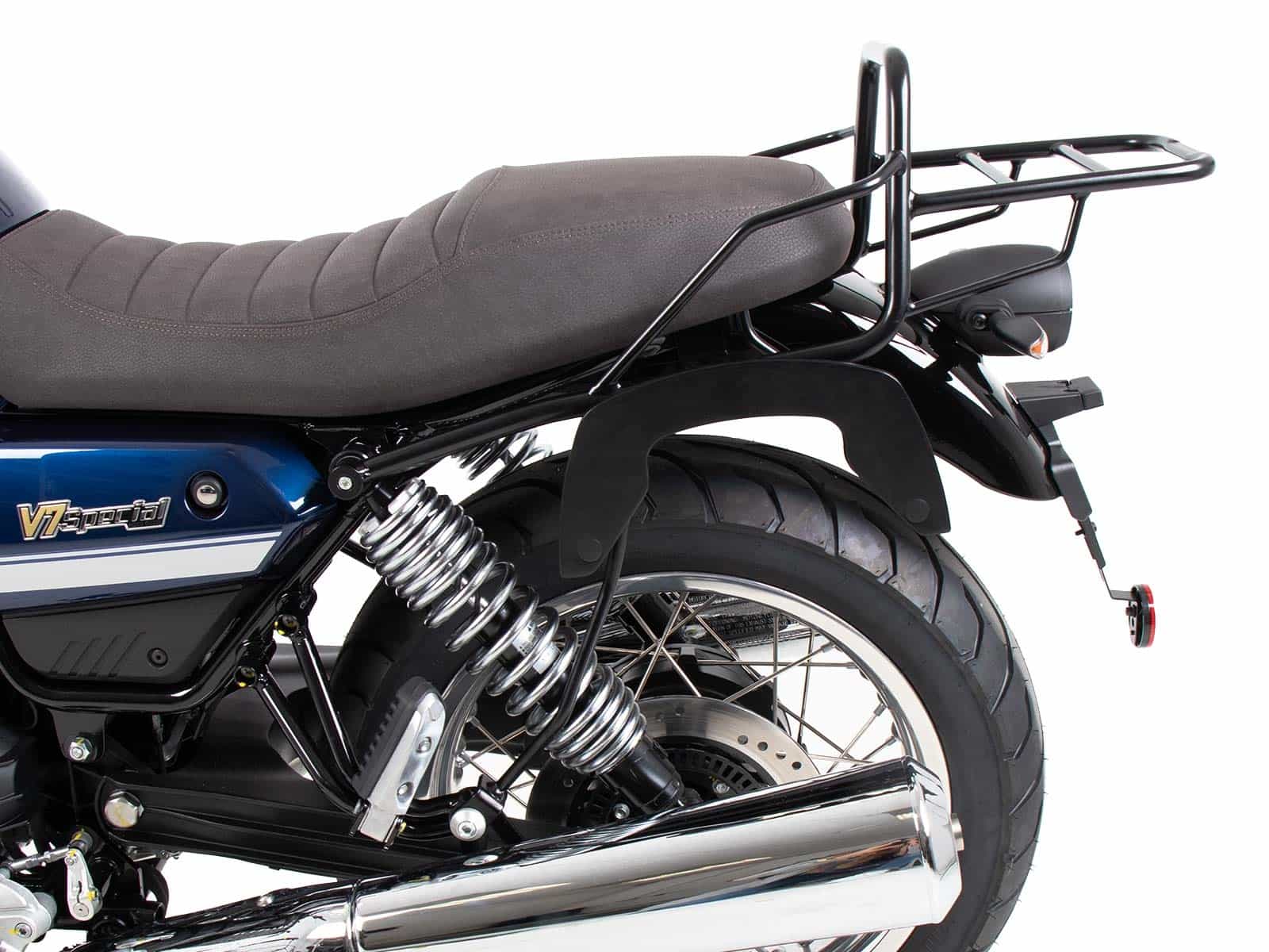 Tube rear rack black for Moto Guzzi V7 Special/Stone/Centenario (850 ccm) (2021-)