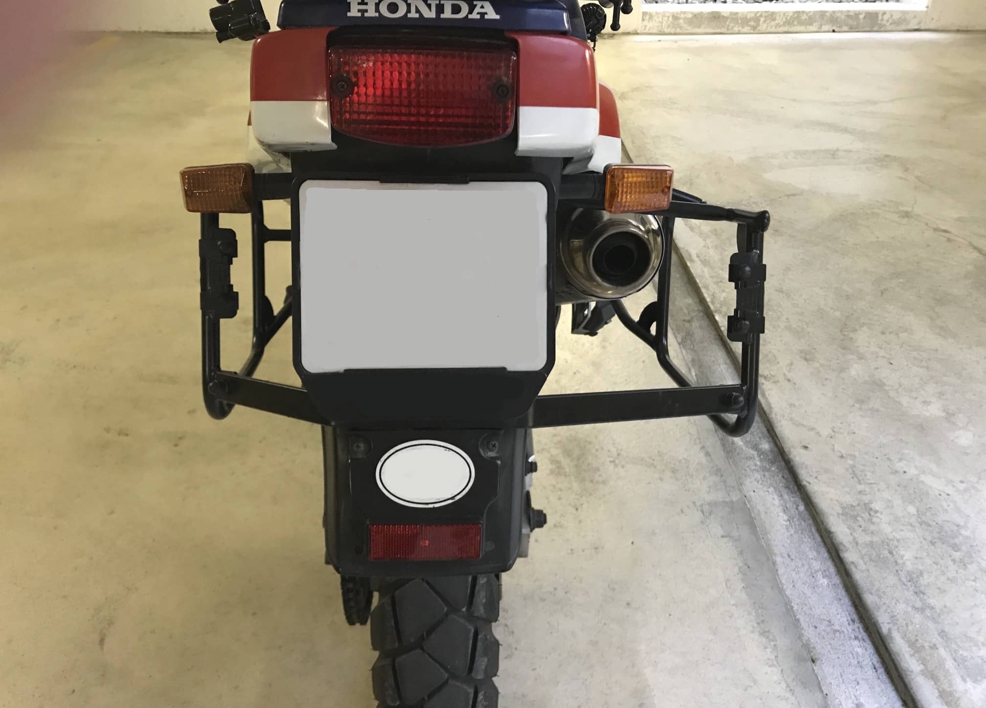 Sidecarrier permanent mounted black for Honda Africa Twin XRV 650 (1988-1990)