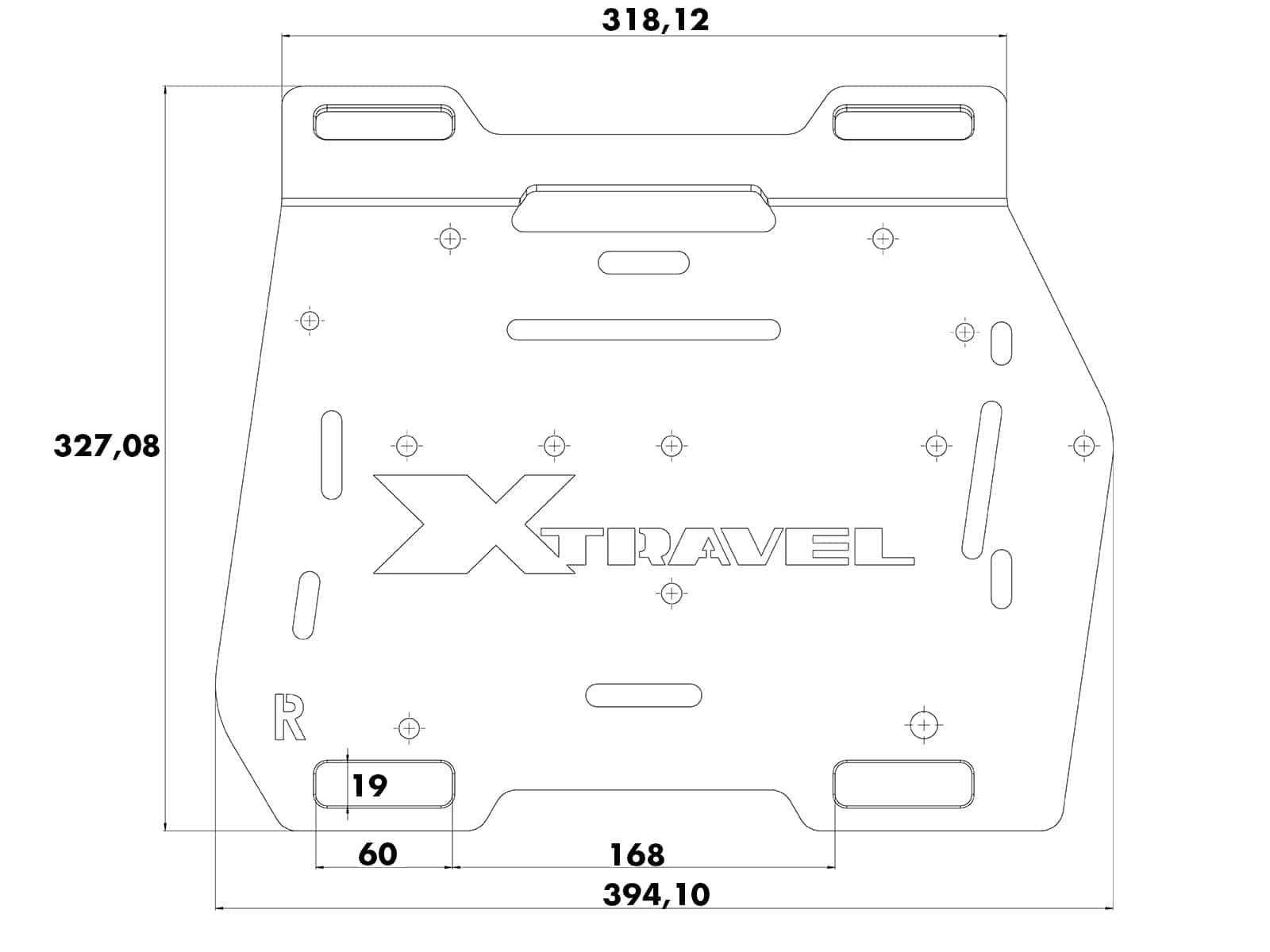 Xtravel Basic spare holding plate right side