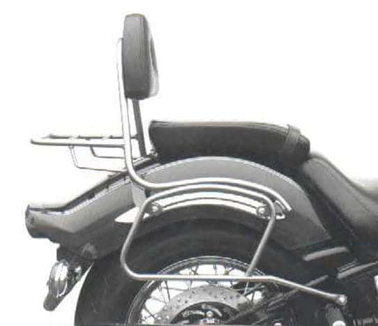 Leather bag holder tube-type - chrome for Yamaha XVS 1100 Drag Star (1999-2002)