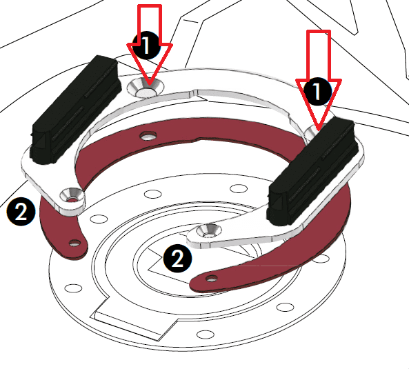 Tankring Lock-it universal 7 hole mounting for older Honda models