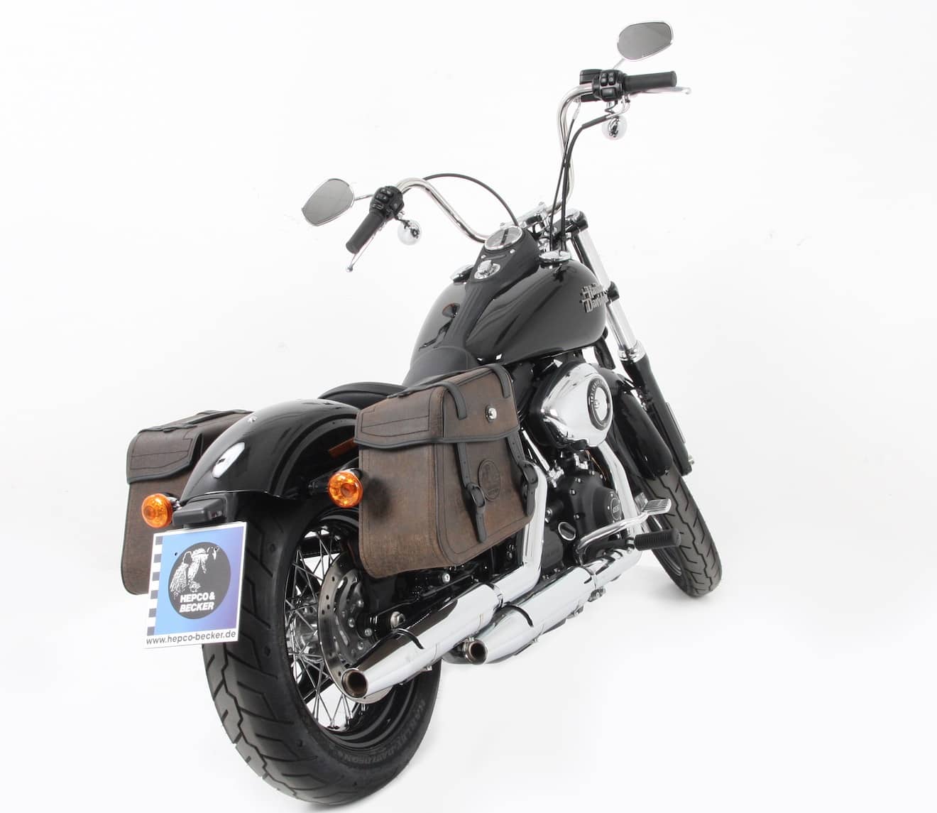 Saddlebag holder Cutout - black for Harley-Davidson Dyna Low Rider/Wide Glide/Street Bob/Fat Bob/Dyna Super Glide