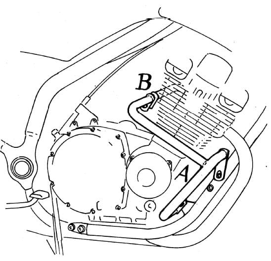 Engine protection bar chrome for Yamaha XJ 900 S Diversion (1994-2003)