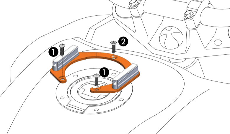 Tankring Lock-it incl. fastener for tankbag for Kawasaki Z 1000 SX (2015-2016)
