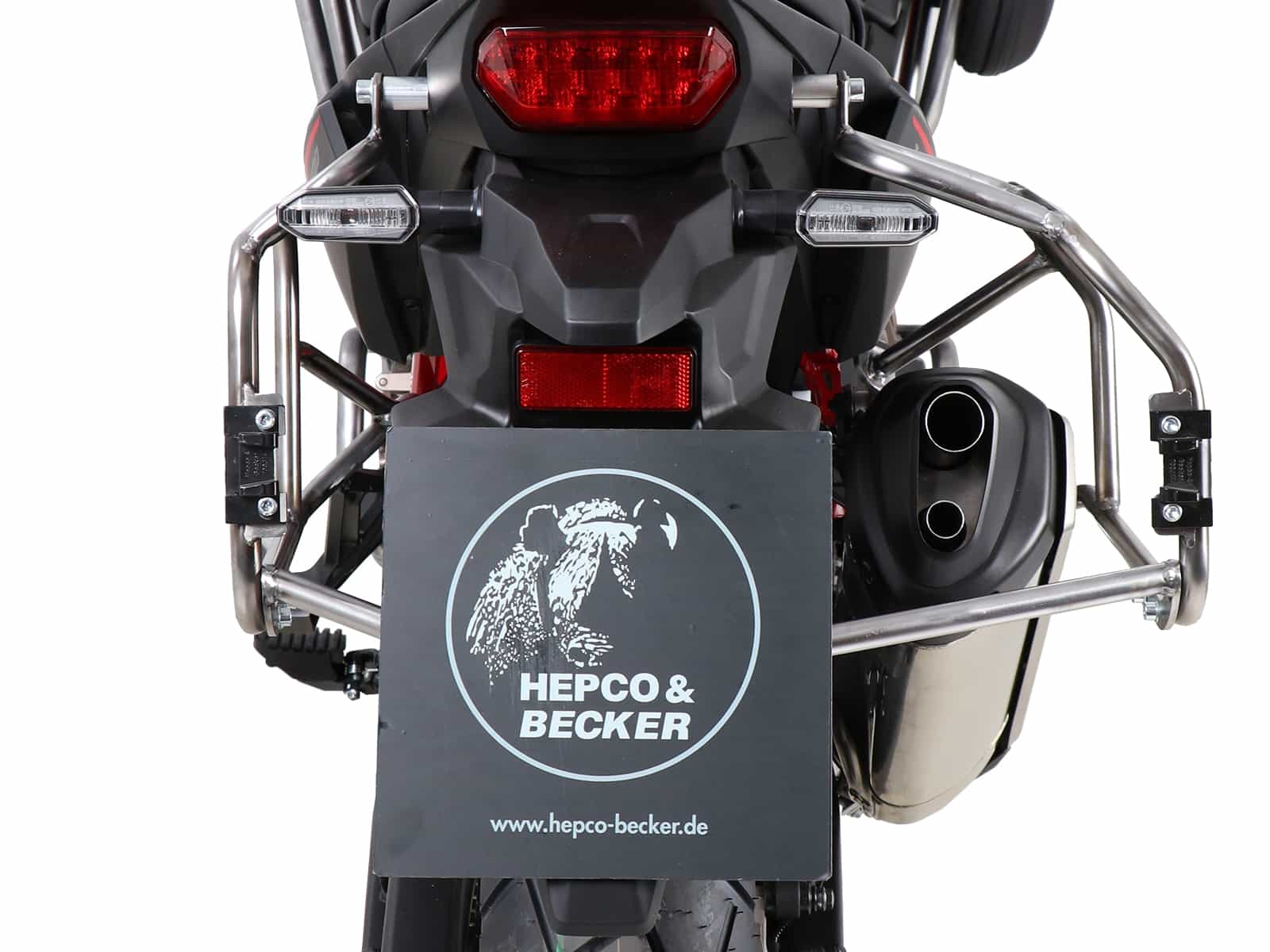 Sidecarrier Cutout stainless steel incl. Xplorer sideboxes black for Honda CRF 1100 L Africa Twin (2019-2021)