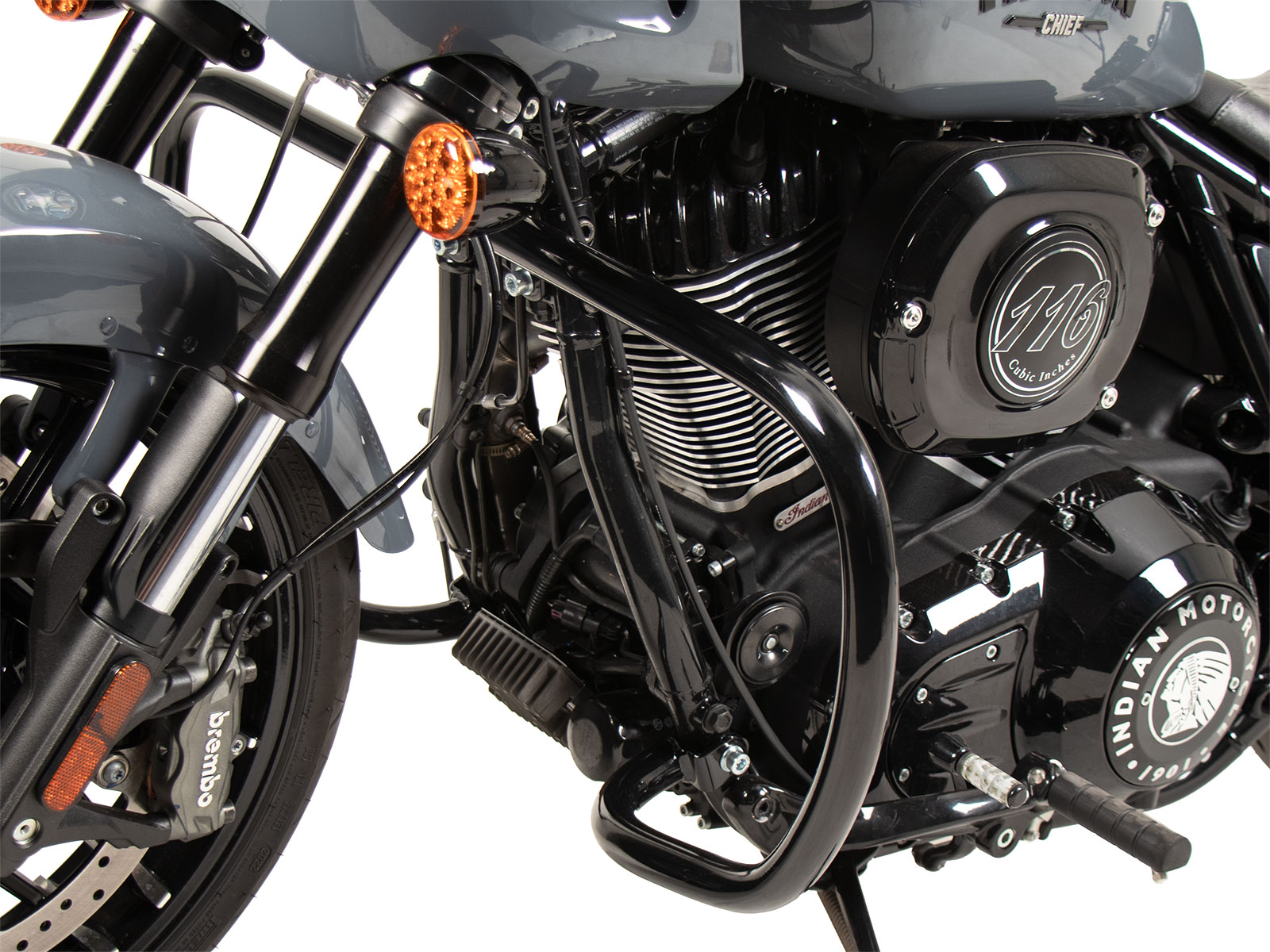 Engine protection bar black for Indian Chief Dark Horse / Chief Bobber Dark Horse / Super Chief Limited / Sport Chief (2022-)