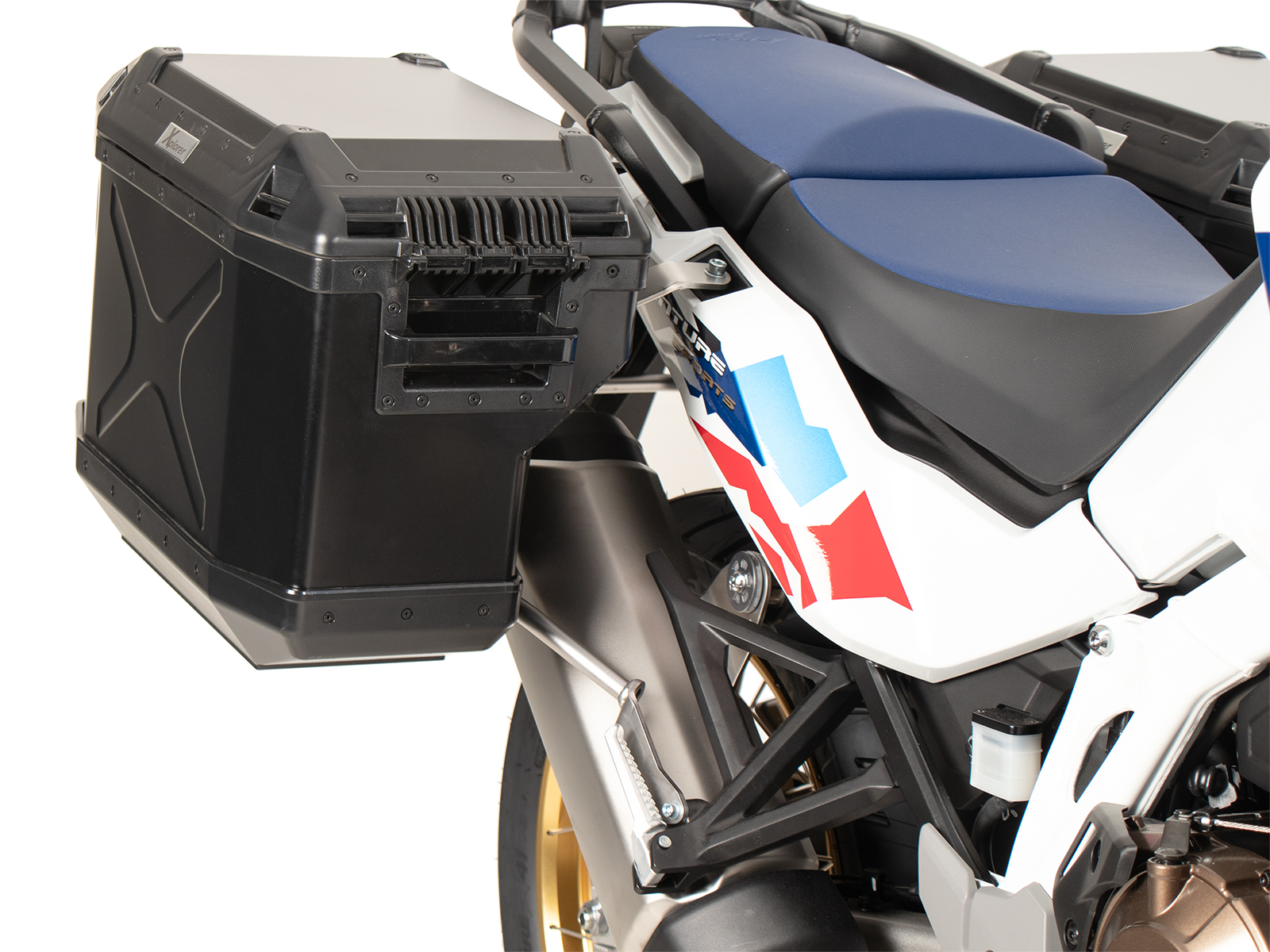 Sidecarrier Cutout stainless steel incl. Xplorer sideboxes black for Honda CRF 1100L Africa Twin Adventure Sports (2024-)