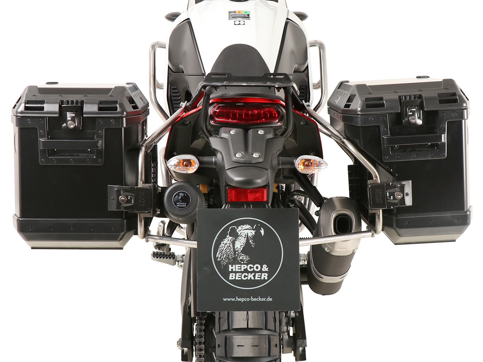 Sidecarrier Cutout black incl. Xplorer Cutout sideboxes for Yamaha Ténéré 700 World Raid (2022-) /World Rally (2023-)