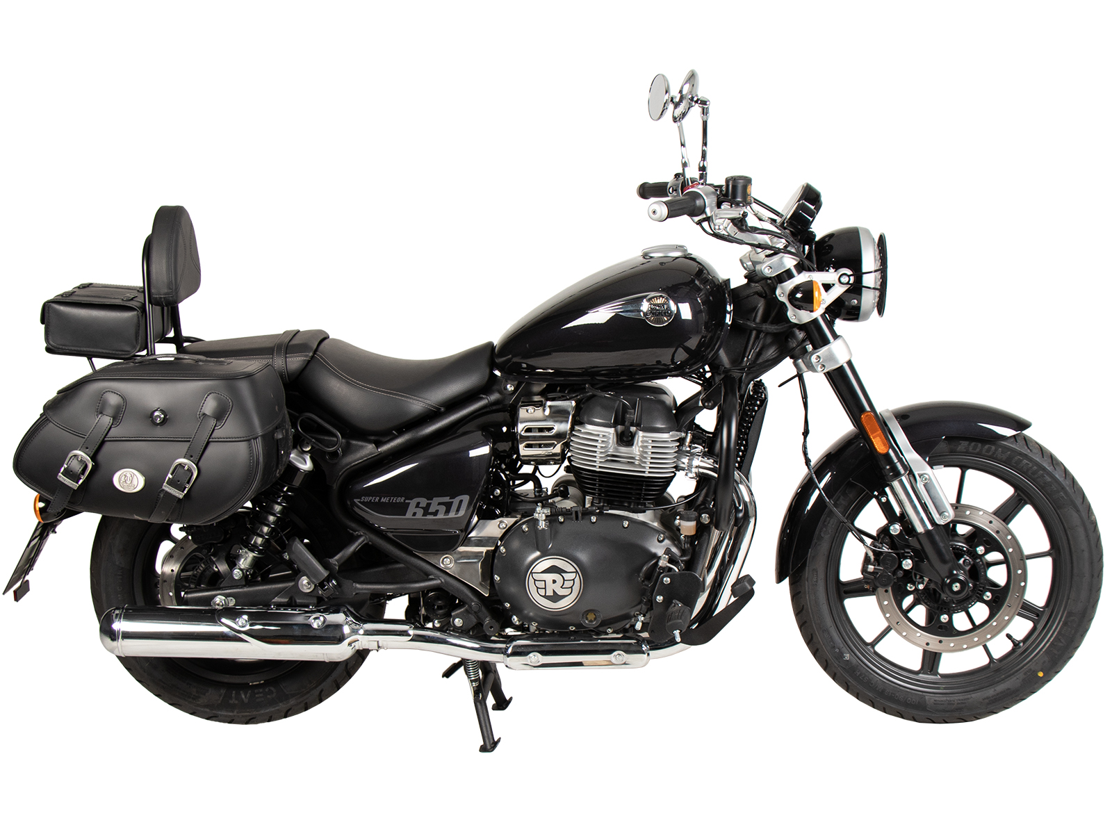 Sissybar with rearrack black for Royal Enfield Super Meteor 650 (2023-)