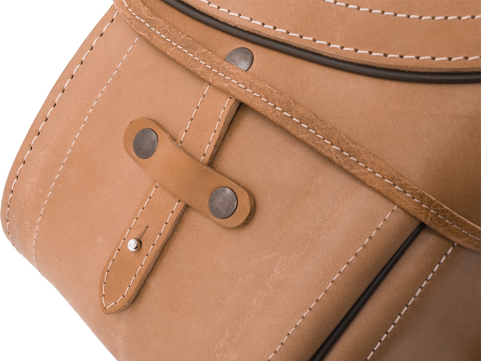 Buffalo leather bag set brown for C-Bow holder