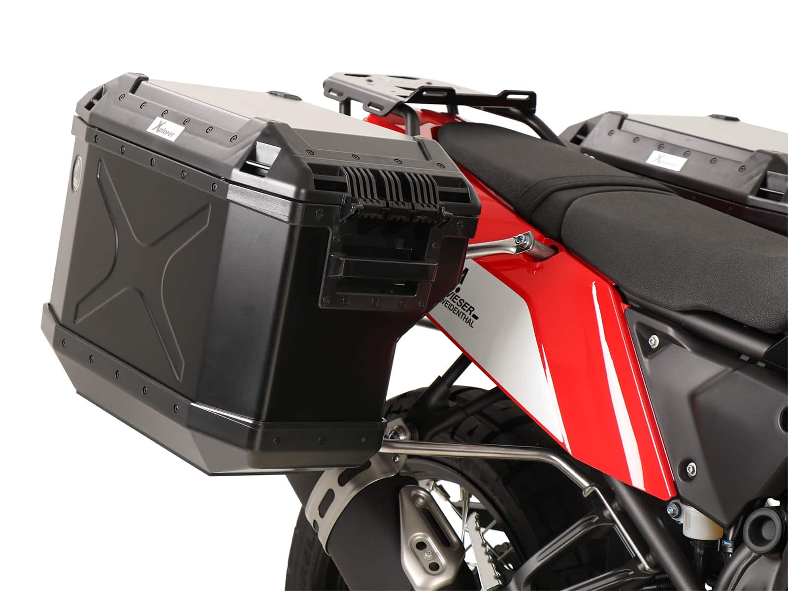 Sidecarrier Cutout black incl. Xplorer Cutout sideboxes for Yamaha Ténéré 700 World Raid (2022-) /World Rally (2023-)