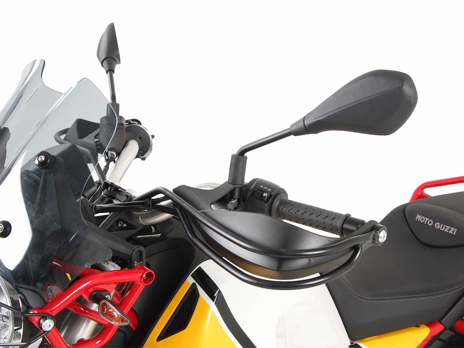 Handle guard set black (left+right side) for Moto Guzzi V 85 TT (2019-2023)