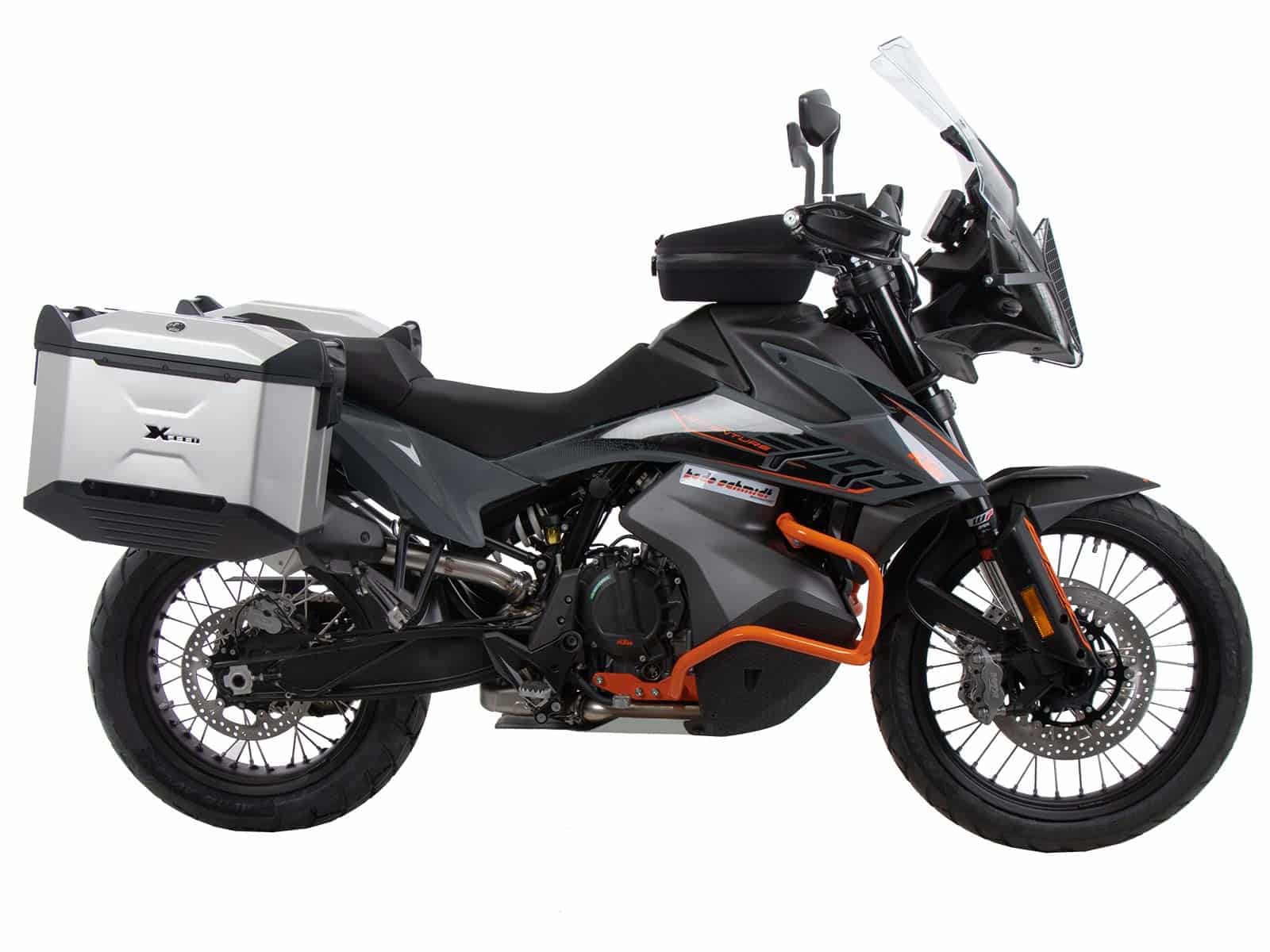 Side carrier permanent mounted black for KTM 890 Adventure / R / Rally (2021-2022)