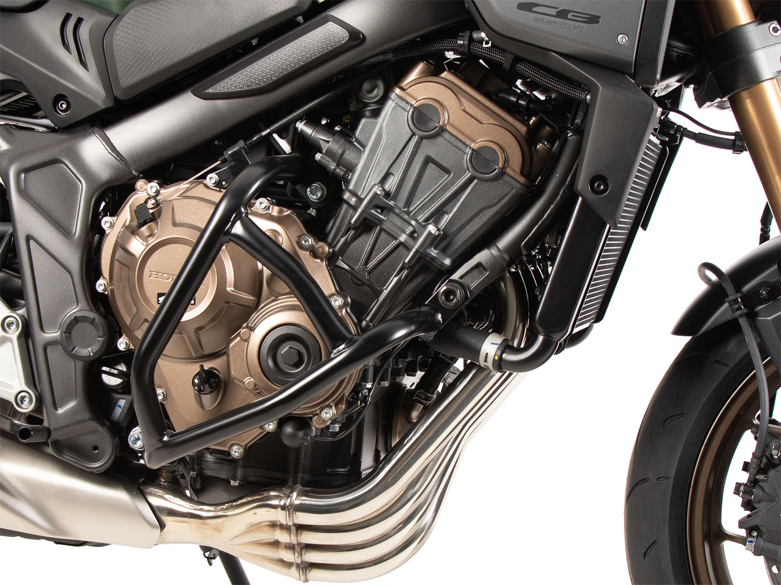 Engine protection bar "Solid" black for Honda CB 650 R / E-Clutch (2024-)