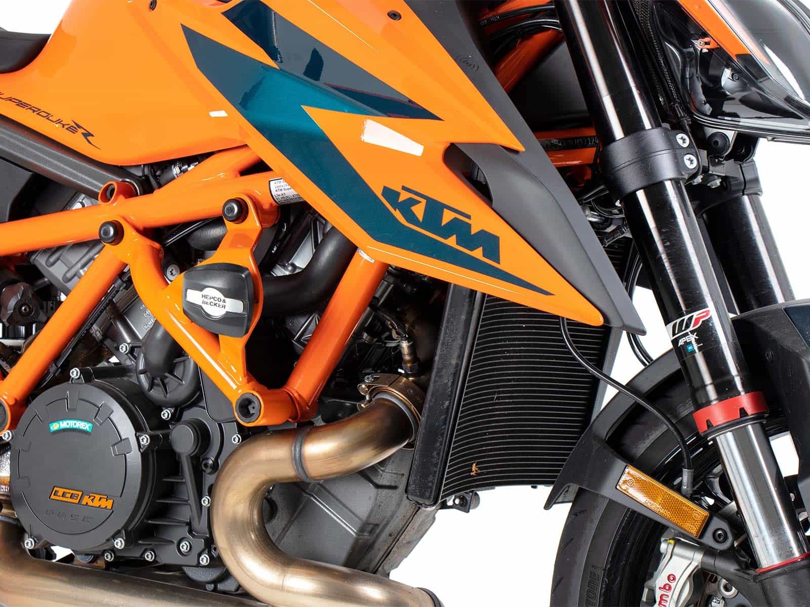 Engine protection bar orange for KTM 1290 Super Duke / R / EVO (2020-2023)