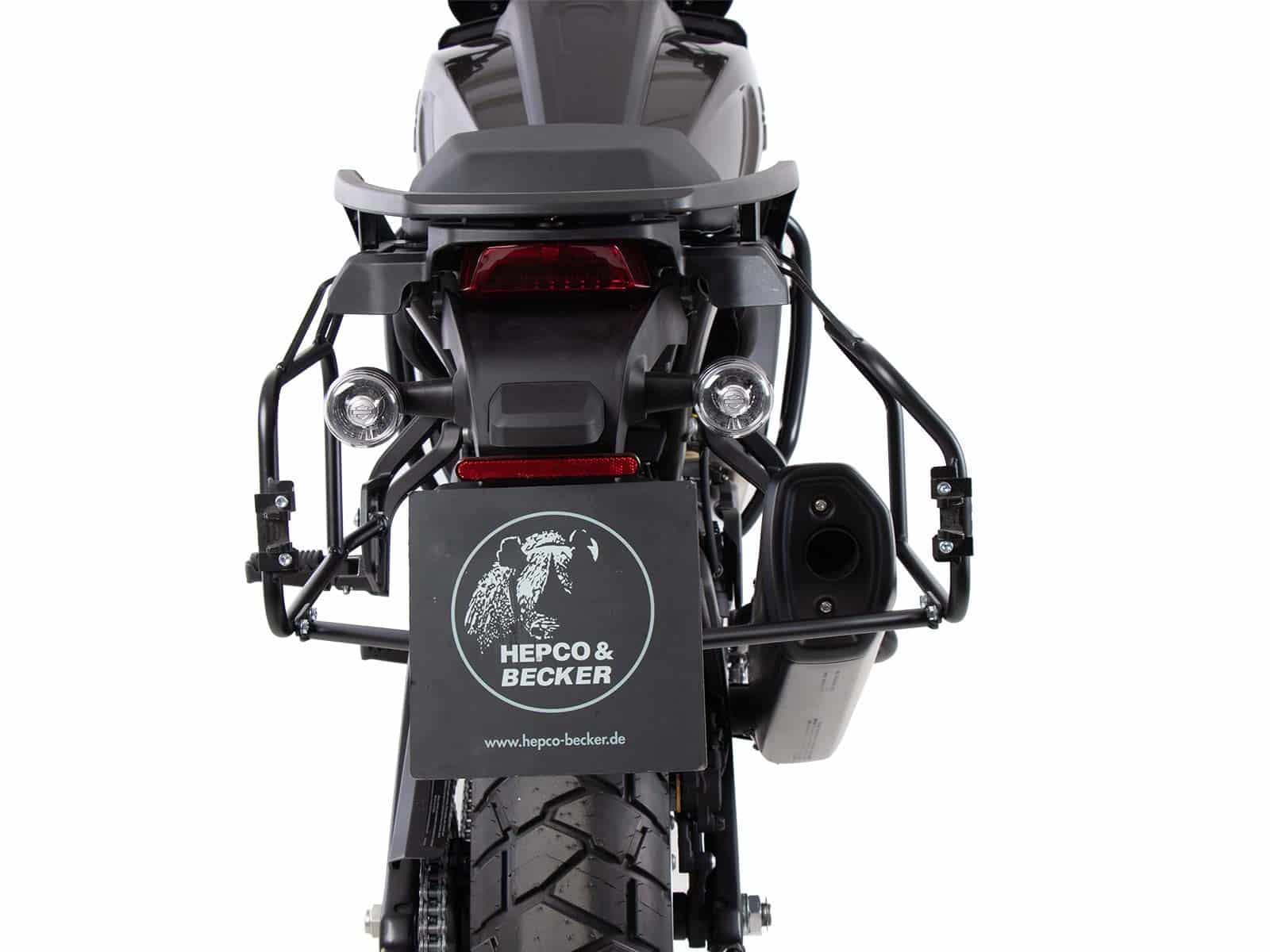 Side carrier cutout black incl. Xplorer black sideboxes for Harley Davidson Pan America (2021-)