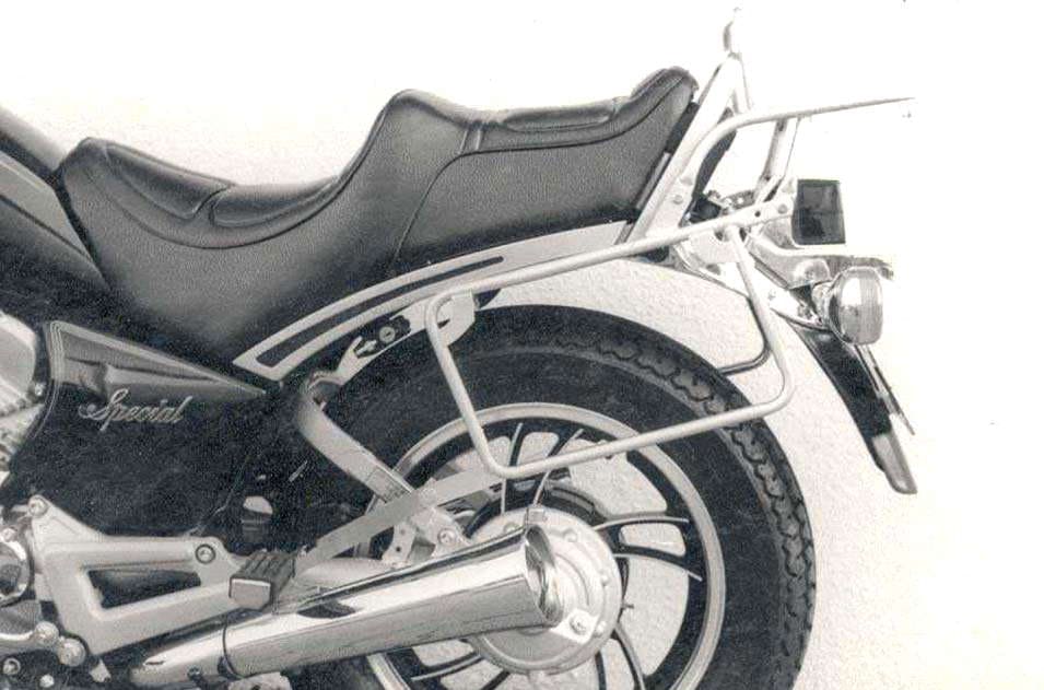 Complete carrier set (side- and topcase carrier) chrome for Yamaha XV 500 SE (1983-1987)